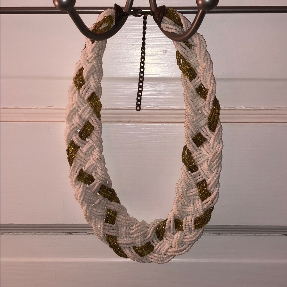 Beaded Braided statement necklace